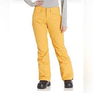 NWT - ROXY BACKYARD SNOWBOARD/SKI INSULATED PANTS- WOMEN'S SPURCE YELLOW